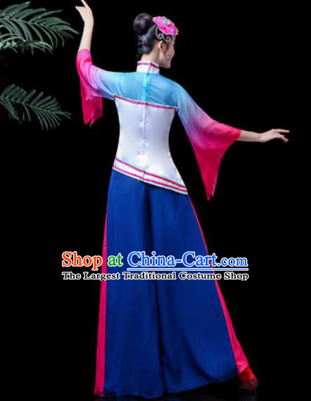 Traditional Chinese Stage Performance Folk Dance Costume Fan Dance Clothing for Women