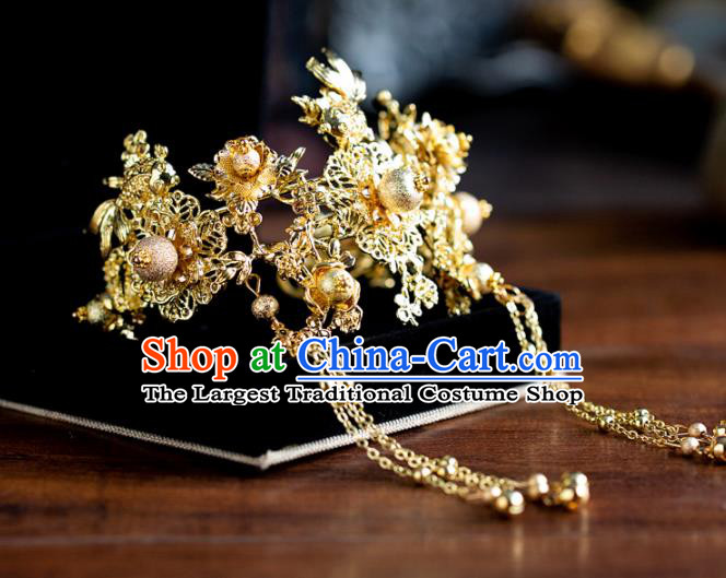 Chinese Ancient Hanfu Jewelry Accessories Traditional Goldfish Tassel Bracelet for Women