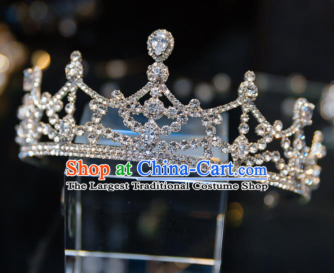 Handmade Baroque Hair Accessories Princess Wedding Zircon Royal Crown for Women
