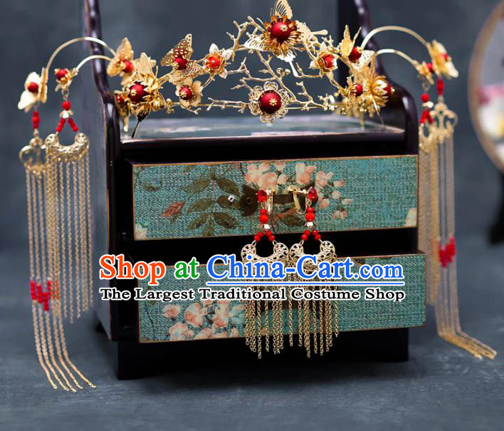 Chinese Ancient Queen Phoenix Coronet Hair Accessories Traditional Hanfu Hairpins for Women