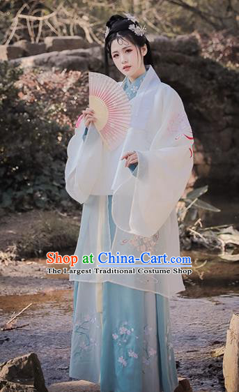 Traditional Chinese Ming Dynasty Princess Replica Costumes Ancient Palace Lady Embroidered Hanfu Dress for Women