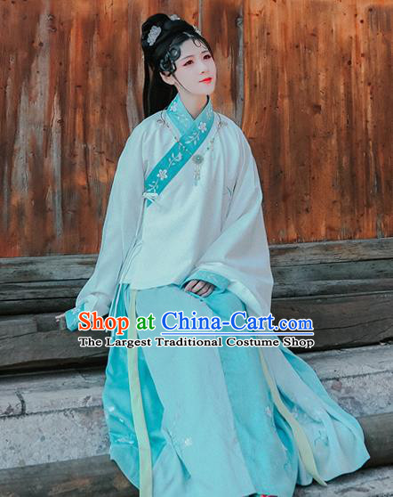 Traditional Chinese Ming Dynasty Female Replica Costumes Ancient Princess Embroidered Hanfu Dress for Women