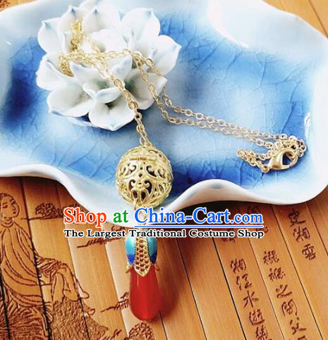 Chinese Ancient Bride Hanfu Waist Accessories Traditional Palace Tassel Pendant Sachet for Women