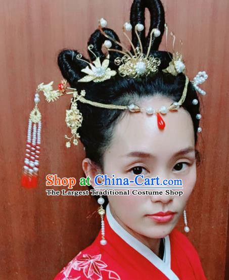 Chinese Ancient Palace Hair Accessories Queen Hairpins Traditional Hair Clips Complete Set for Women