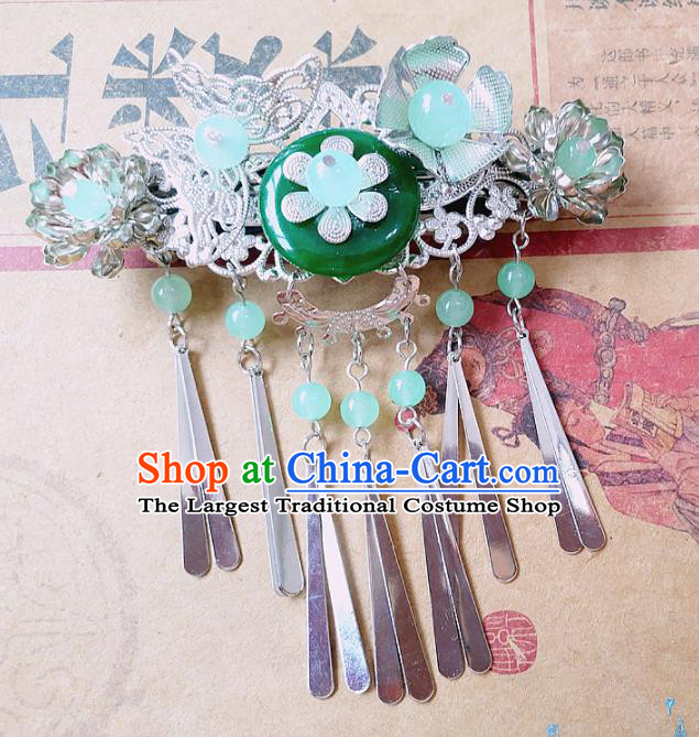 Chinese Ancient Princess Hair Accessories Traditional Hanfu Jade Hair Claw Hairpins for Women
