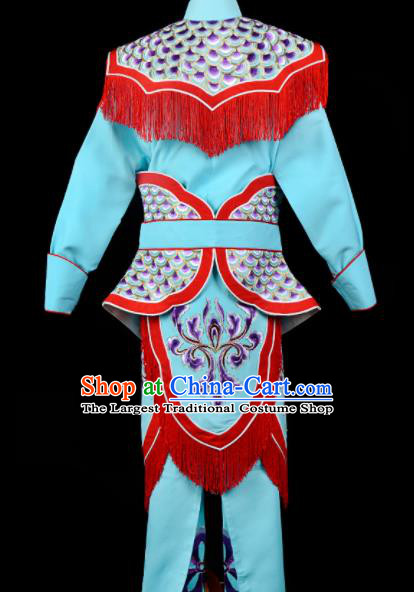 Professional Chinese Traditional Beijing Opera Costume Peking Opera Swordswomen Blue Clothing for Adults