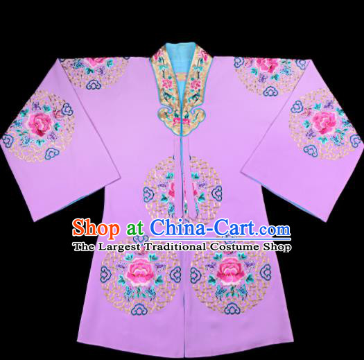 Professional Chinese Traditional Beijing Opera Costume Peking Opera Aristocratic Lady Lilac Cloak for Adults