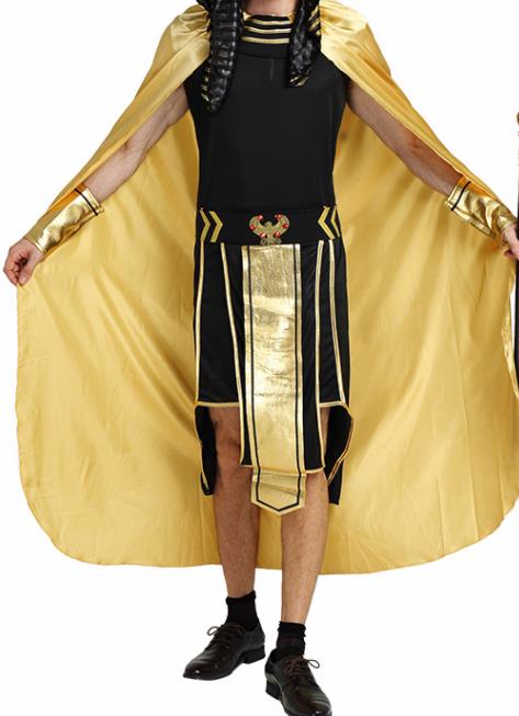Traditional Egypt Costume Ancient Egypt Warrior Black Clothing for Men