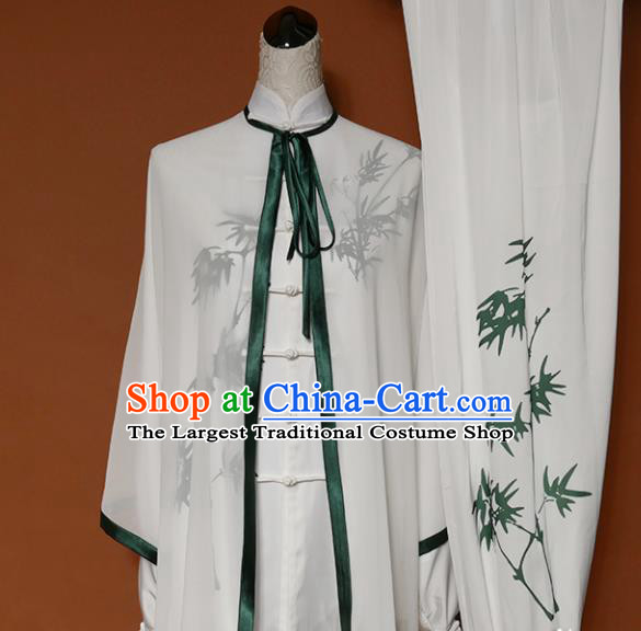 Top Grade Kung Fu Costume Martial Arts Training Tai Ji Printing Bamboo Uniform for Adults