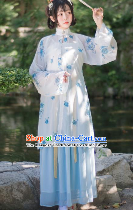 Chinese Ancient Hanfu Dress Song Dynasty Young Lady Traditional Historical Costume for Women