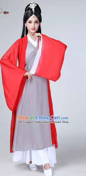 Chinese Traditional Stage Performance Dance Costume Classical Dance Grey Dress for Women