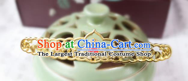 Chinese Ancient Traditional Handmade Golden Hair Crown Hairpins Classical Hair Accessories for Women