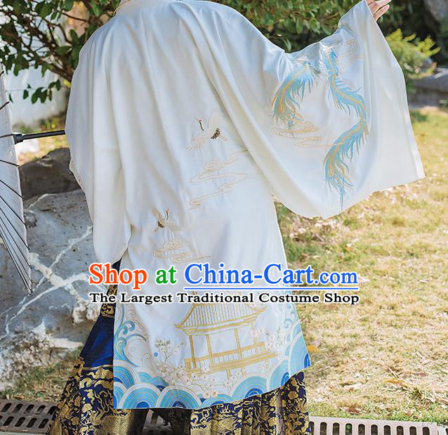 Chinese Ancient Ming Dynasty Imperial Consort Embroidered Historical Costume Complete Set for Women