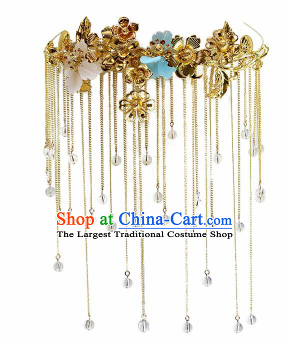 Top Grade Chinese Handmade Tassel Face Curtain Traditional Bride Tassel Accessories for Women