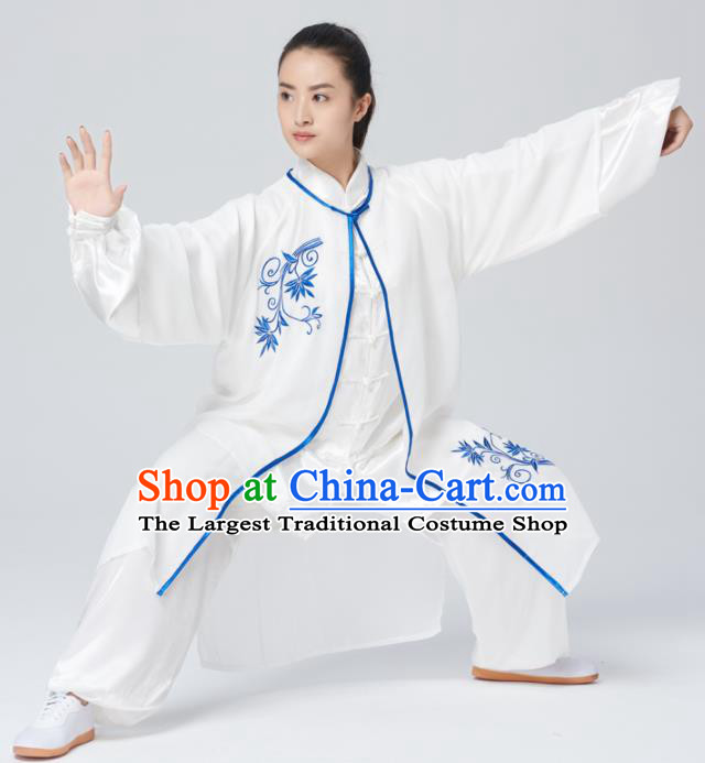 Chinese Traditional Tai Chi Group Costume Martial Arts Kung Fu Competition Embroidered Clothing for Women