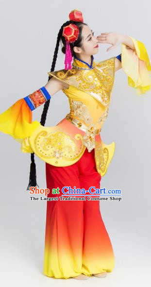 Chinese Traditional National Yangko Dance Clothing Folk Dance Drum Dance Costume for Women