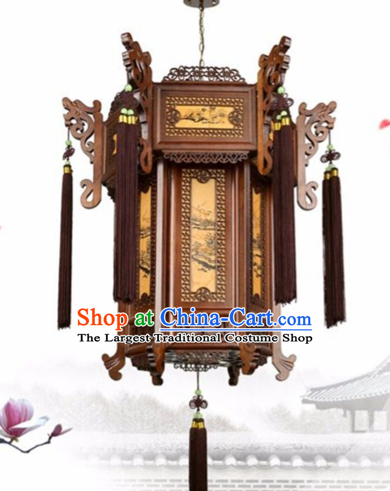 Ancient Chinese Style Wooden Palace Lantern