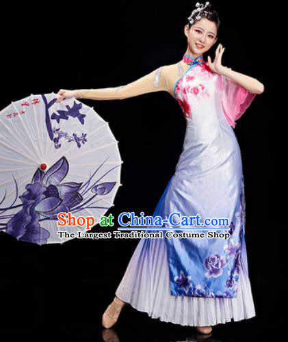 Chinese Traditional Classical Dance Umbrella Dance Dress Stage Performance Costume for Women
