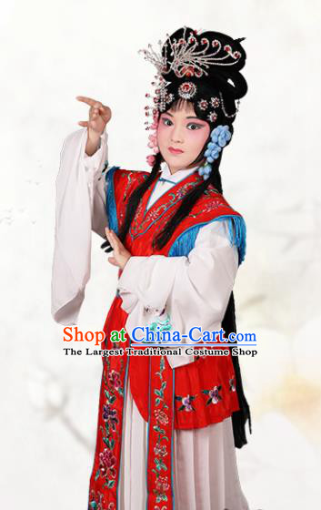 Chinese Traditional Peking Opera Princess Red Dress Classical Beijing Opera Actress Costume for Kids