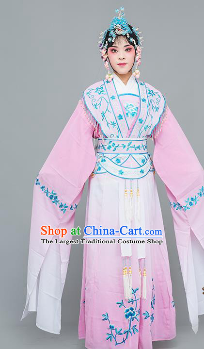 Chinese Traditional Peking Opera Princess Pink Dress Classical Beijing Opera Actress Costume for Adults