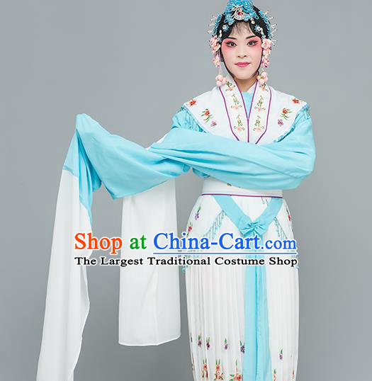 Chinese Traditional Peking Opera Peri White Dress Classical Beijing Opera Actress Costume for Adults