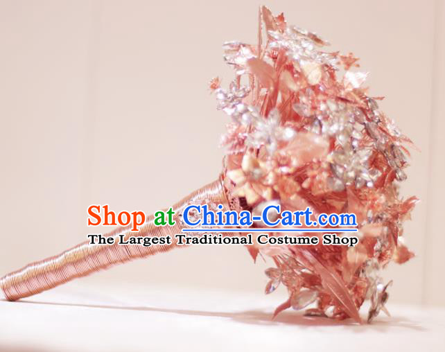 Chinese Traditional Wedding Bridal Bouquet Hand Champaign Gold Flowers Bunch for Women