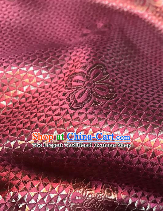 Asian Chinese Royal Clover Pattern Pink Brocade Fabric Traditional Silk Fabric Tang Suit Material