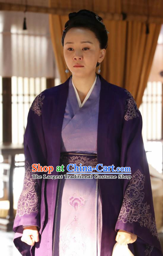 Chinese Ancient Drama The Story Of MingLan Song Dynasty Dowager Duchess Embroidered Historical Costume for Women