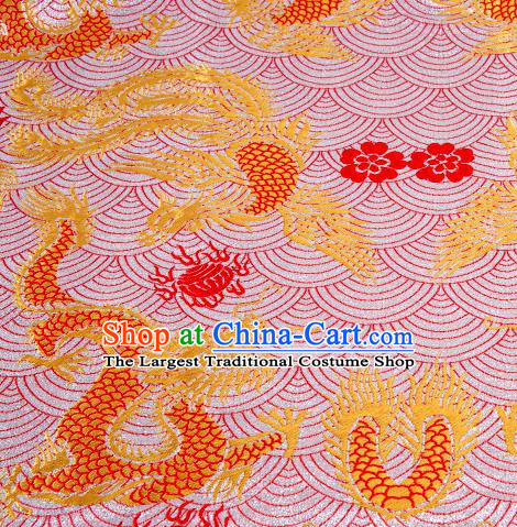 Asian Chinese Traditional Pattern Pink Nanjing Brocade Fabric Tang Suit Silk Material