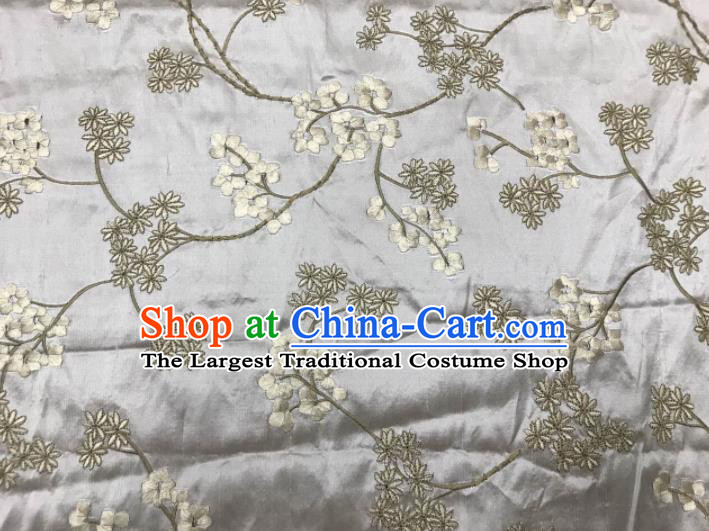 Asian Chinese Suzhou Embroidered Twine Pattern Silk Fabric Material Traditional Cheongsam Brocade Fabric