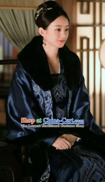 The Story Of MingLan Chinese Ancient Drama Song Dynasty Nobility Madame Embroidered Costume for Rich Women