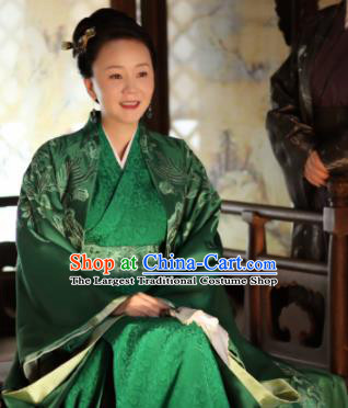 Chinese Drama The Story Of MingLan Ancient Nobility Dowager Embroidered Historical Costume for Women