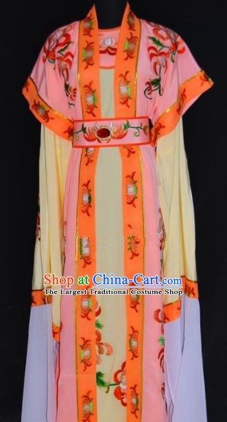Chinese Traditional Beijing Opera Niche Embroidered Pink Robe Peking Opera Scholar Costume for Men