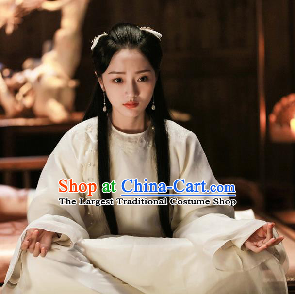 Chinese Ancient Royal Princess Embroidered Hanfu Dress Drama Zhao Yao Swordswoman Traditional Costume and Headpiece for Women