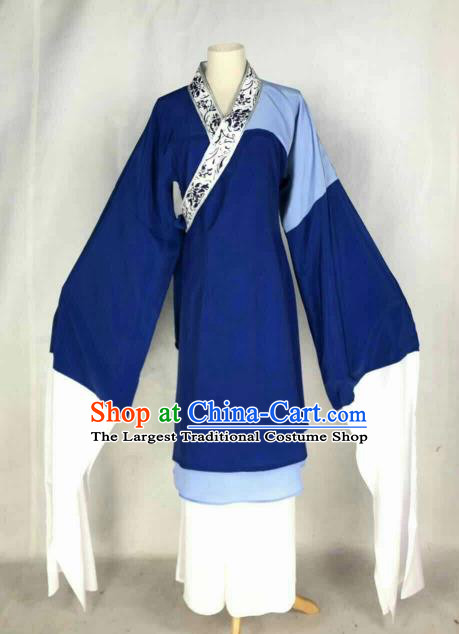 Chinese Traditional Beijing Opera Poor Lady Dress Ancient Beggar Blue Costume for Women