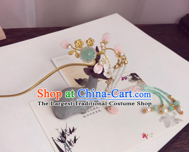 Chinese Ancient Princess Hairpins Tassel Step Shake Traditional Hanfu Hair Accessories for Women