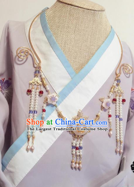 Chinese Traditional Hanfu Necklace Accessories Ancient Princess Necklet for Women