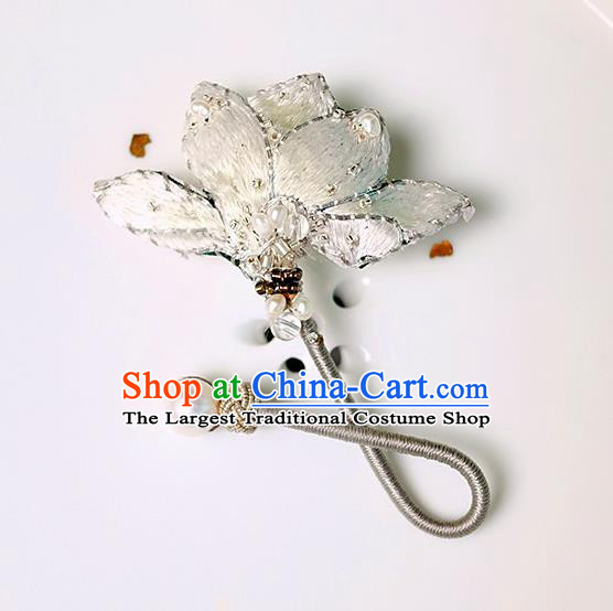 Chinese Traditional Jewelry Accessories Classical Embroidered Mangnolia Brooch for Women