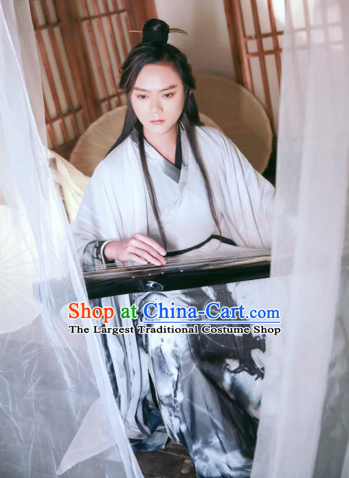 Traditional Chinese Ancient Nobility Childe Hanfu Clothing Jin Dynasty Swordsmen Historical Costume for Men