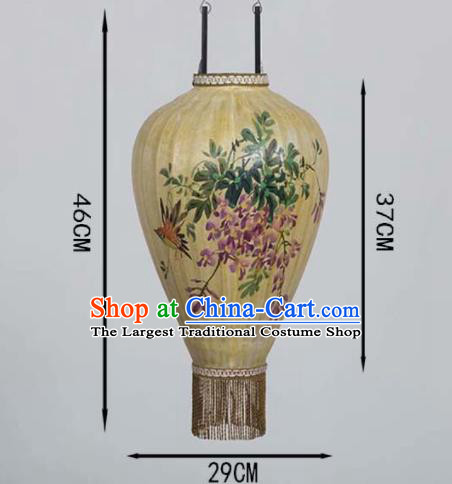 Chinese Traditional Handmade Lantern Painting Flowers Birds Palace Lanterns