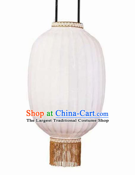 Chinese Traditional Handmade Bamboo Weaving Lantern 32 Inch White Lampbrella Palace Lanterns