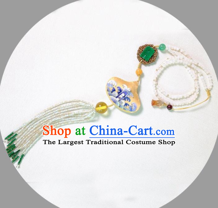 Chinese Traditional Accessories Classical Embroidered Tassel Necklace for Women