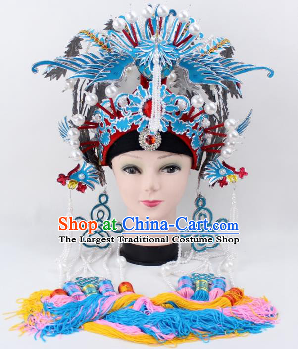 Chinese Ancient Imperial Concubine Phoenix Coronet Traditional Peking Opera Diva Headwear for Women