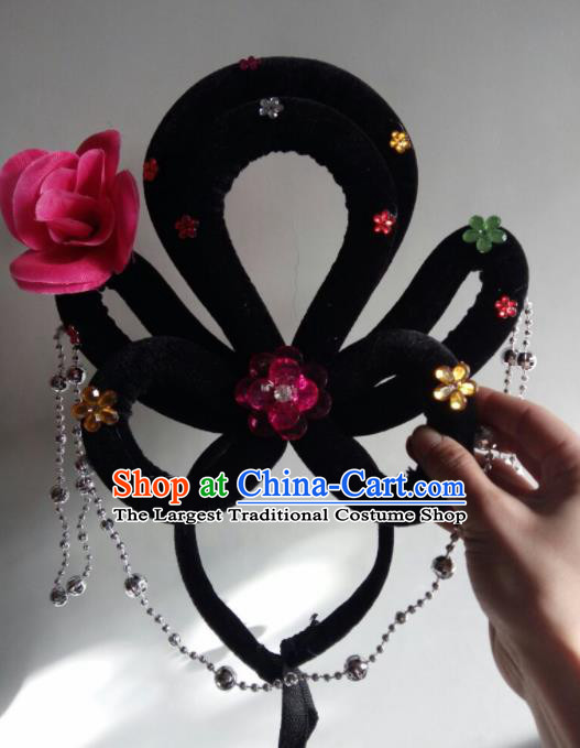 Chinese Traditional Beijing Opera Diva Headwear Ancient Peri Wigs Hair Clasp for Women
