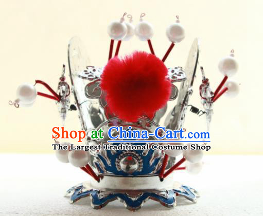 Chinese Traditional Beijing Opera Prince Headwear Ancient Swordsman Hairdo Crown for Men
