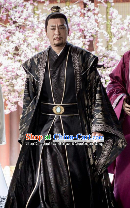 Chinese Ancient Northern Zhou Dynasty Drama Royal Highness Embroidered Historical Costume for Men