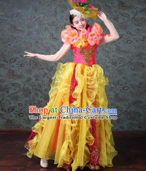 Chinese Traditional Spring Festival Gala Dance Costume Opening Dance Modern Dance Dress for Women