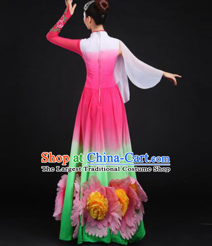 Chinese Traditional Classical Dance Green Dress Spring Festival Gala Stage Performance Costume for Women