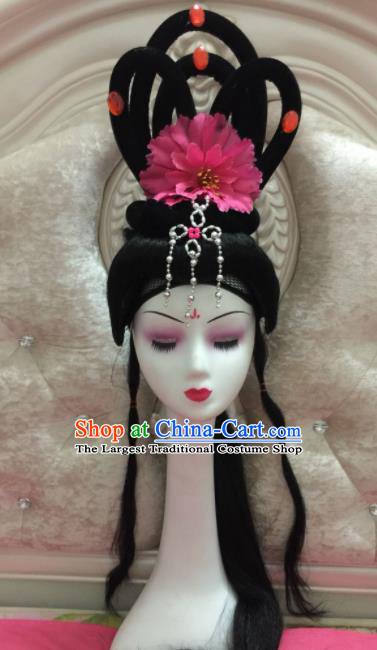 Chinese Traditional Beijing Opera Peri Wig Sheath Peking Opera Peri Hair Accessories for Women