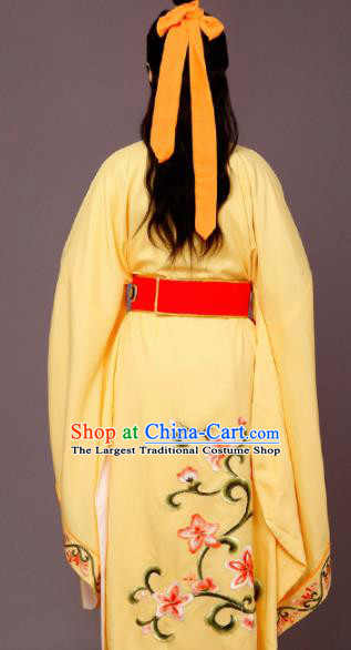 Chinese Traditional Peking Opera Nobility Childe Yellow Robe Beijing Opera Niche Costume for Men